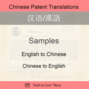 Samples – Chinese Patent Translation