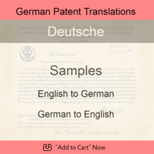 Samples – German Patent Translations