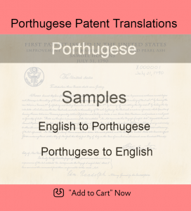 Samples – Porthugese Patent Translations