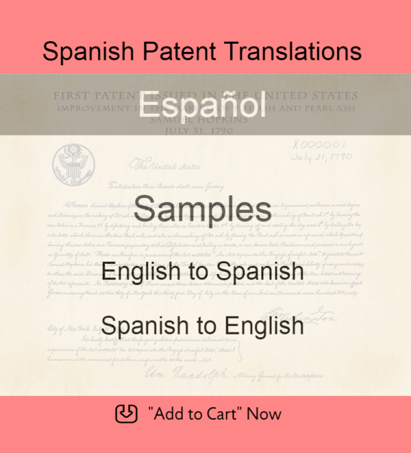 Samples – Spanish Patent Translations