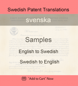 Samples – Swedish Patent Translations