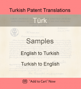 Samples – Turkish Patent Translations